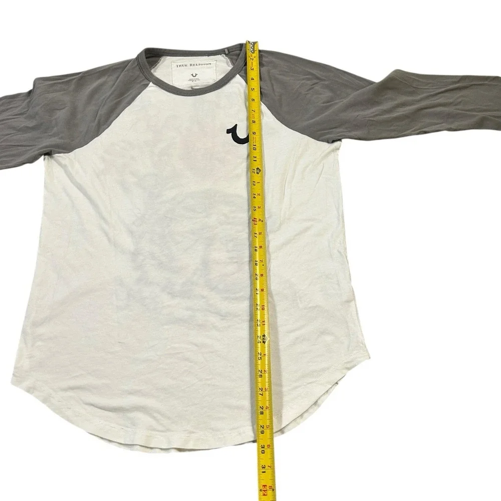 True Religion‎ Y2K Tiger Embroidery Baseball Tee Size Medium Raglan